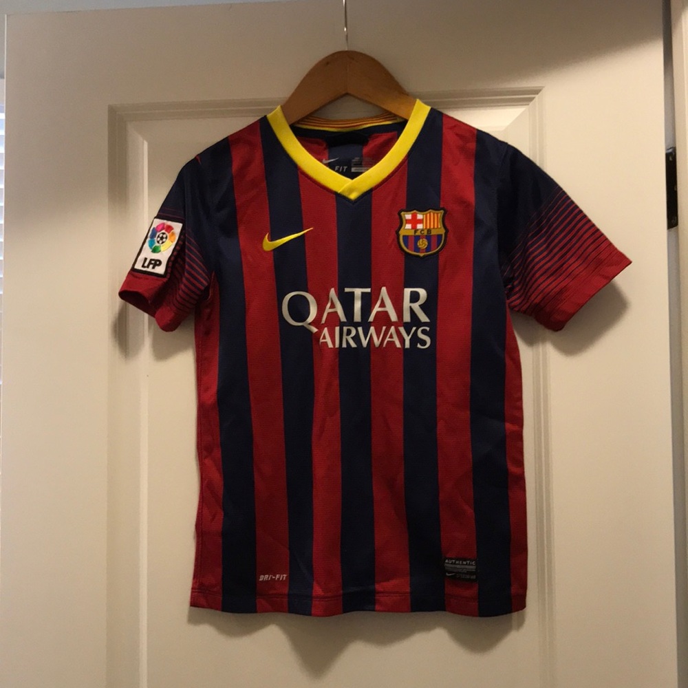 Kids FC Barcelona Futbol Jersey Sz Med